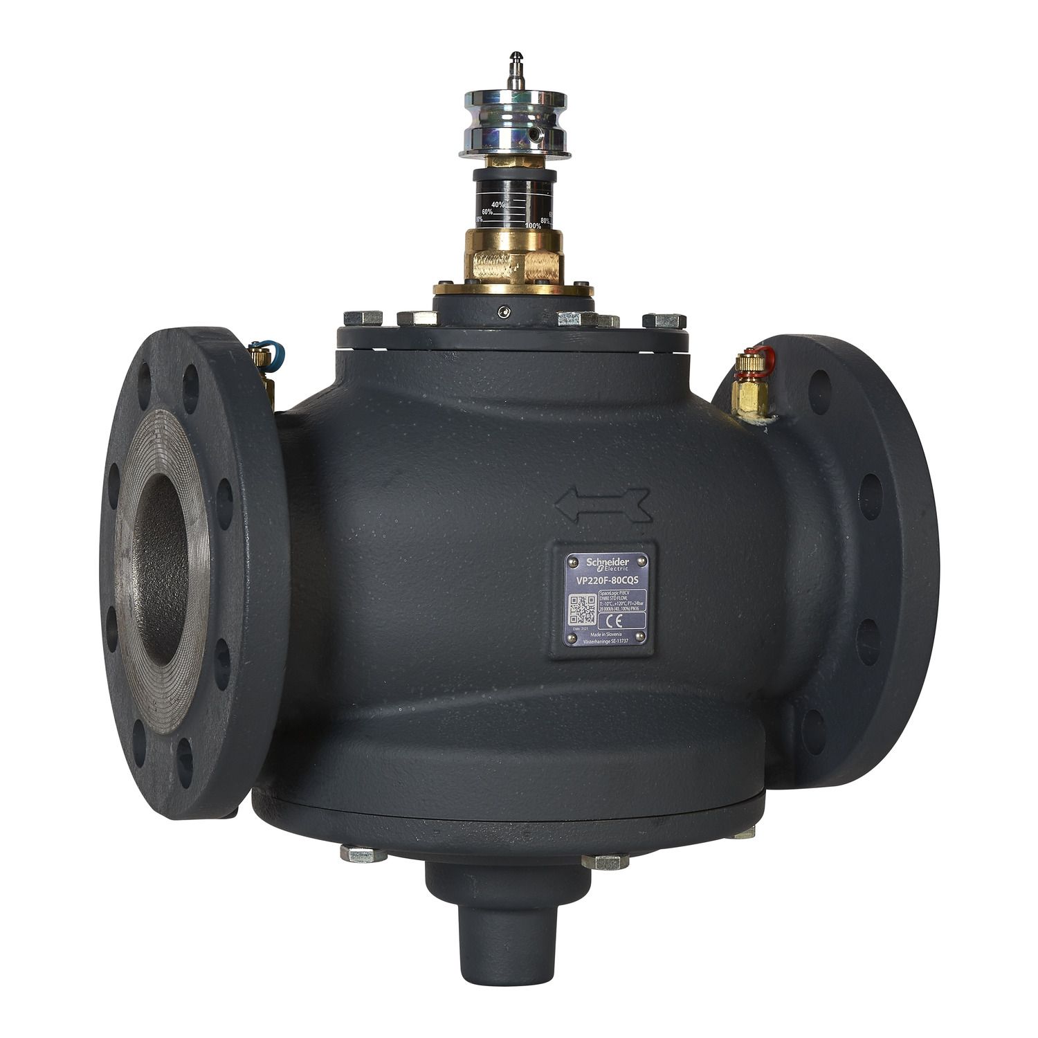 Picture of SpaceLogic VP220F PIBCV (PICV), 2-Way, PN16, DN80, Flanged, High Flow: 16...40 m³/h (4.4...11.1 l/s).