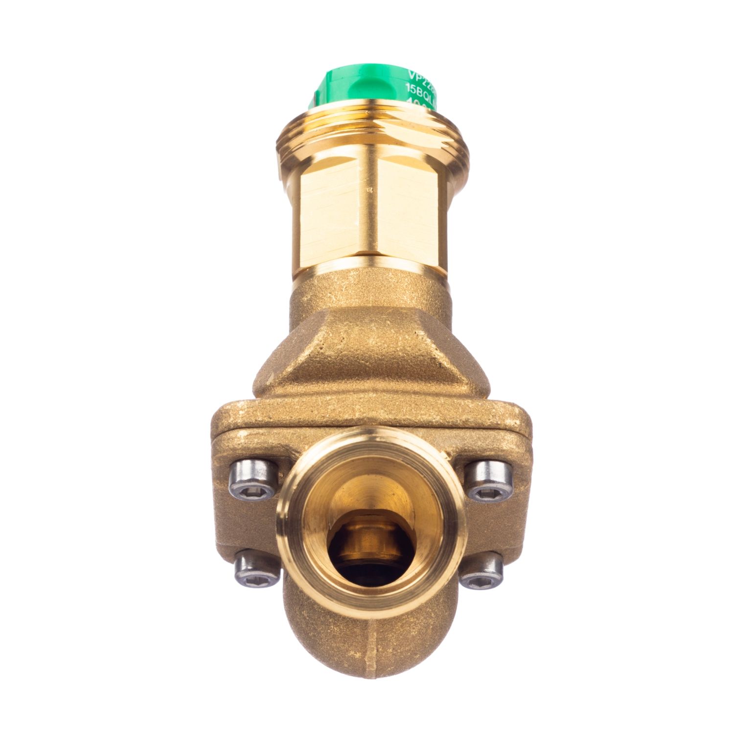 Picture of SpaceLogic VP228E PIBCV (PICV), 2-Way, PN16, DN15, G3/4 Ext. Thread, Low Flow: 0.06…0.28 m³/h (…0.076 l/s), No PT plugs.