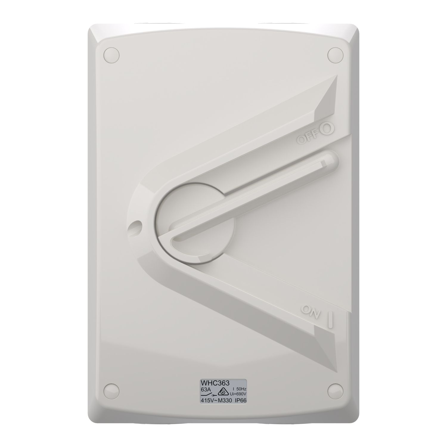 Picture of Switch, Weathershield, 1-Gang, 3 Pole, 63A, 415VAC, IP66
