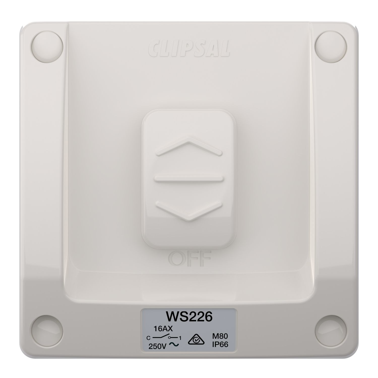 Picture of Switch, Weathershield, 1-Gang, 2 Pole, 20A/16AX, 250VAC, IP66