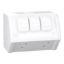Picture of Twin Socket with Extra Switch, Weathershield, 10A, 250VAC, IP54
