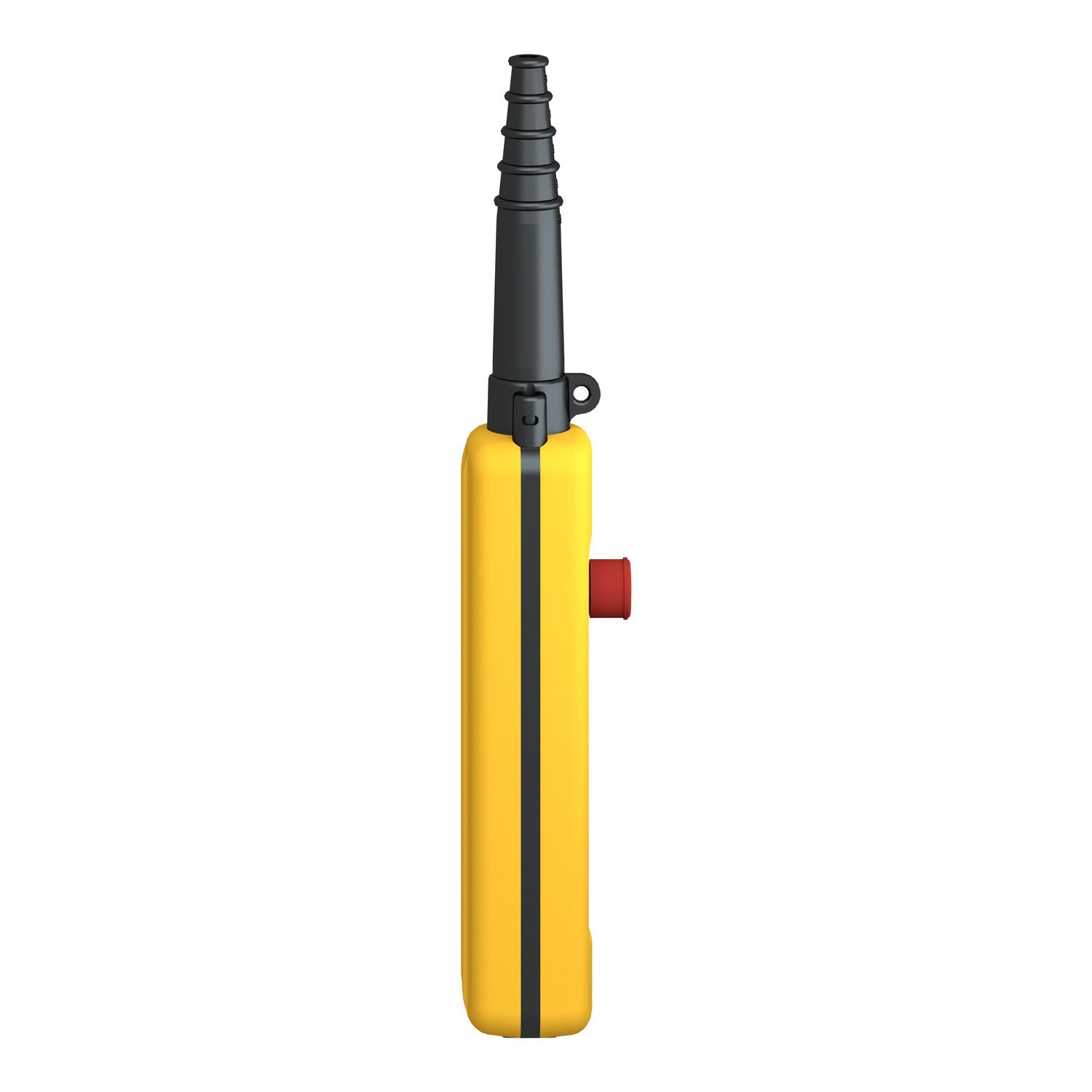 Picture of Pendant control station, Harmony XAC, plastic, yellow, 4 push buttons with 1NO, 1 emergency stop NC