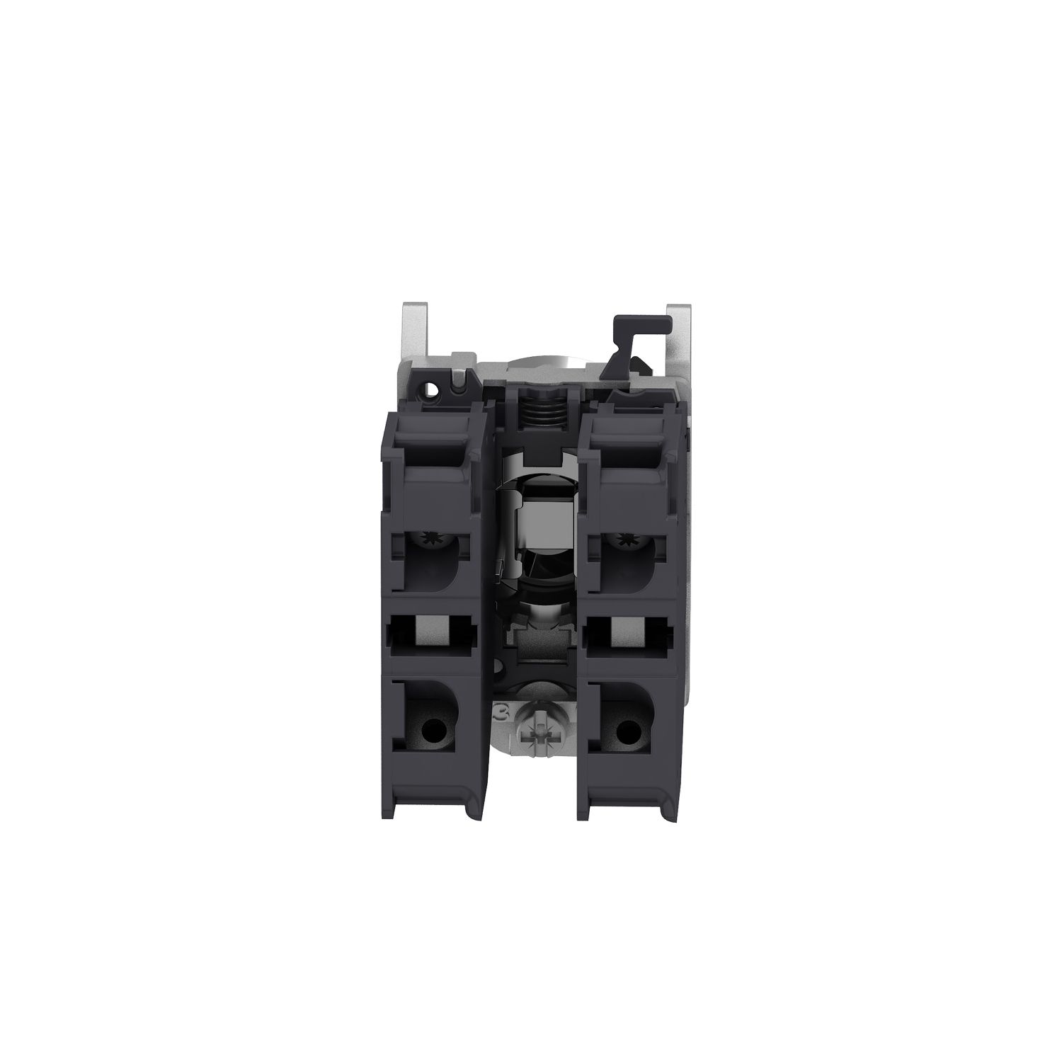 Picture of Selector switch, Harmony XB4 - ATEX D, metal, 22mm, 2 positions, black standard handle, stay put, screw clamp terminals, 1NO + 1NC