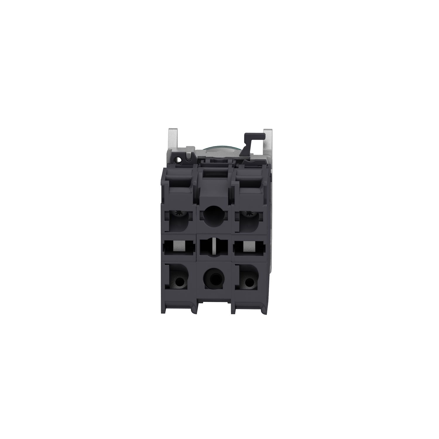 Picture of Complete illuminated push button, Harmony XB4 - ATEX D, metal, green flush, 22mm, spring return, booted, 1NO, 24...254V AC/DC