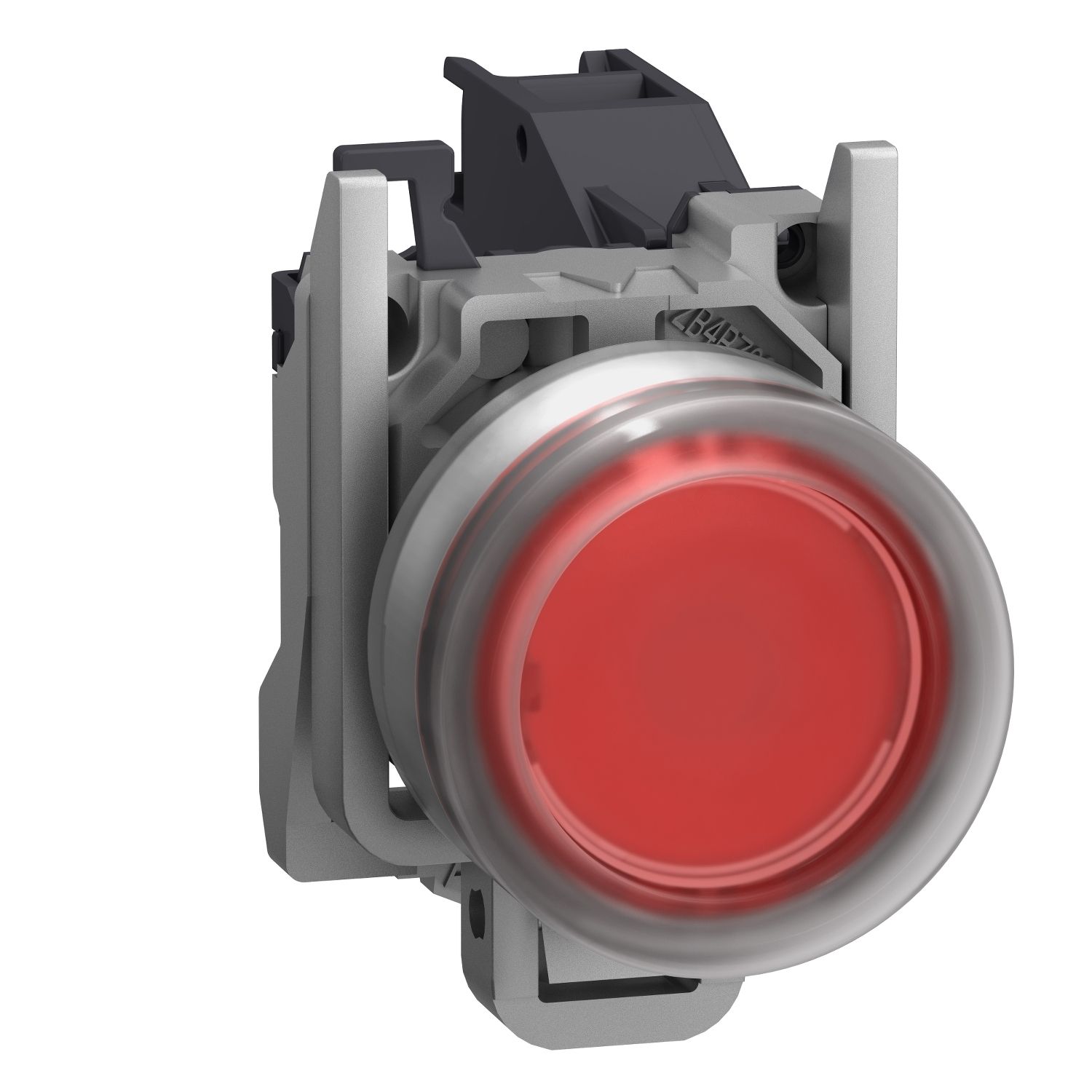 Picture of Complete push button, Harmony XB4, Explosive atmosphere, pushbutton red with boot and legend insertion