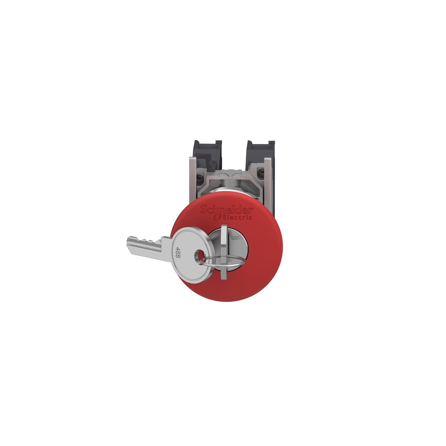 Picture of Complete emergency stop push button, Harmony XB4, Explosive atmosphere, 455 key RELEASE