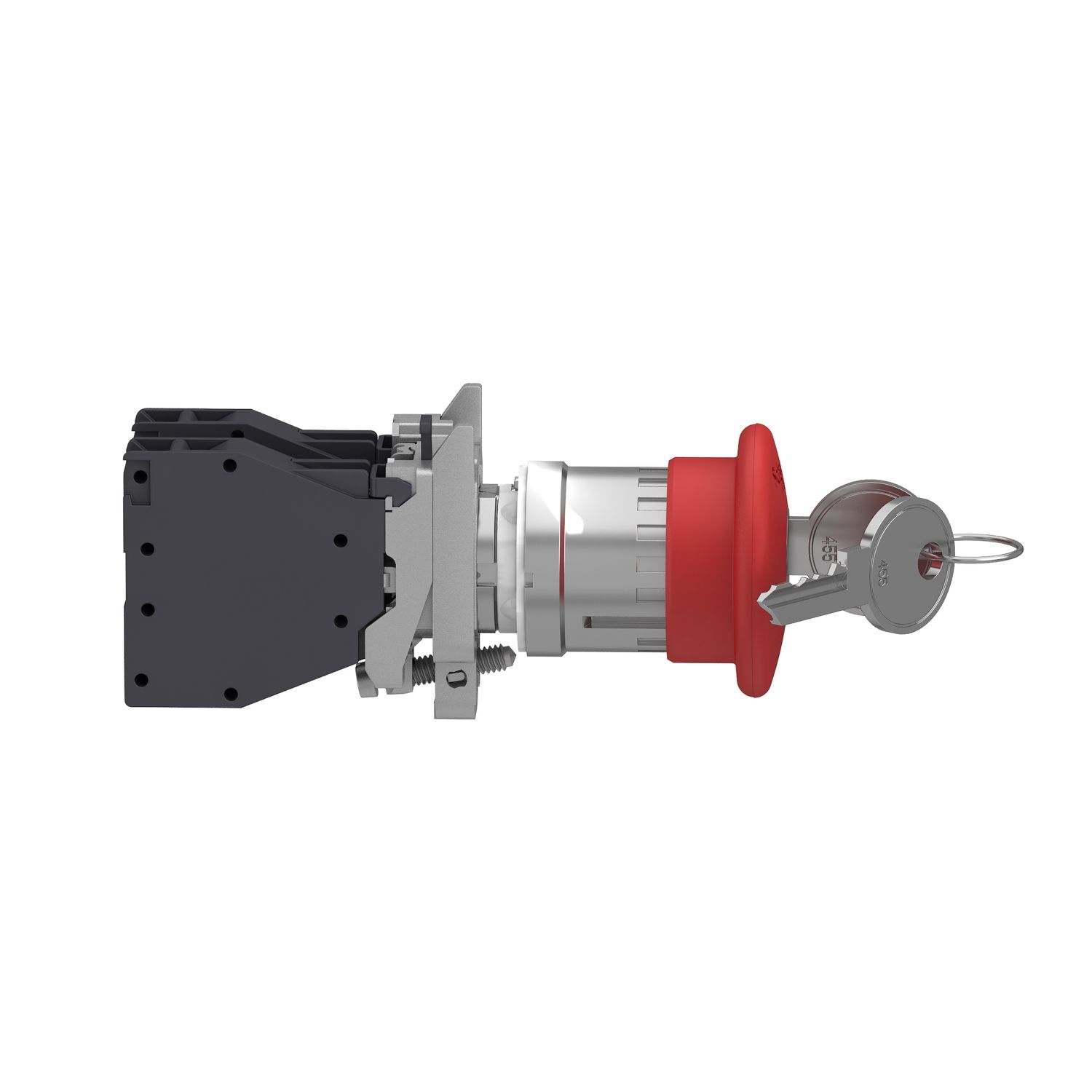 Picture of Complete emergency stop push button, Harmony XB4, Explosive atmosphere, 455 key RELEASE