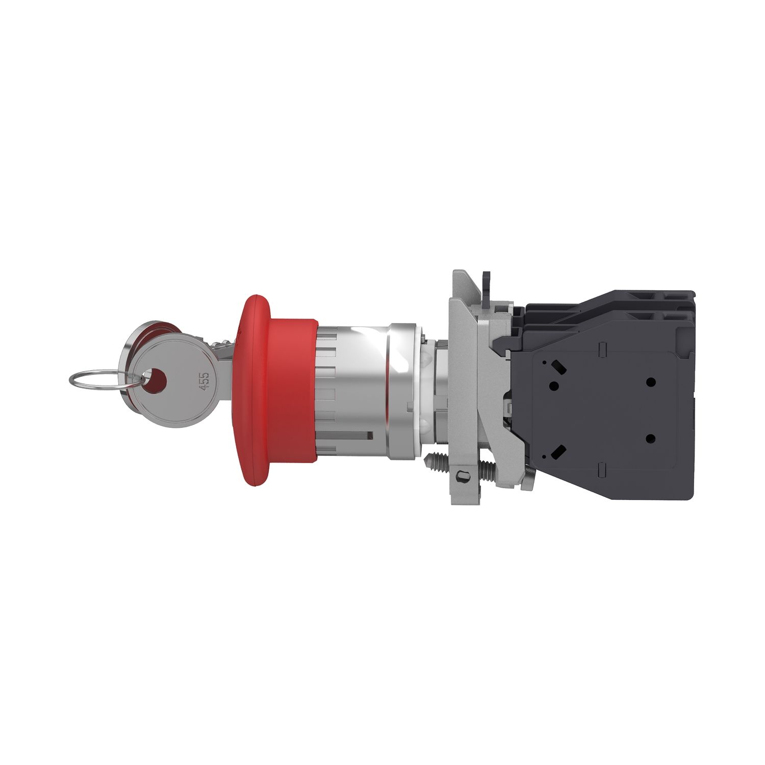Picture of Complete emergency stop push button, Harmony XB4, Explosive atmosphere, 455 key RELEASE