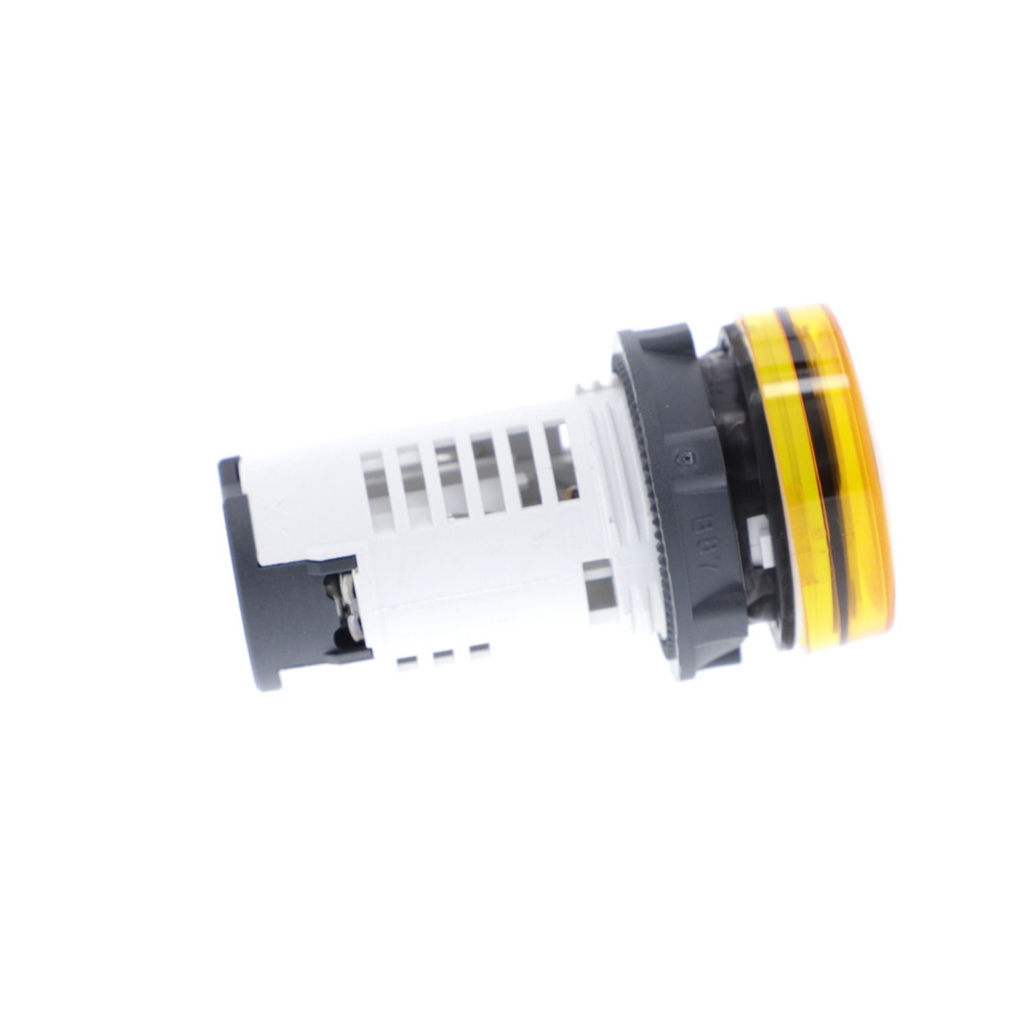 Picture of Monolithic pilot light, Harmony XB7, plastic, orange, 22mm, integral LED, 24V AC DC