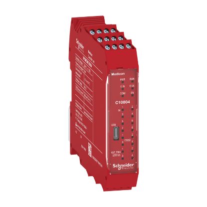 Picture of Safety controller, Modicon MCM, 8 inputs 4 outputs, monitors expansion modules, screw