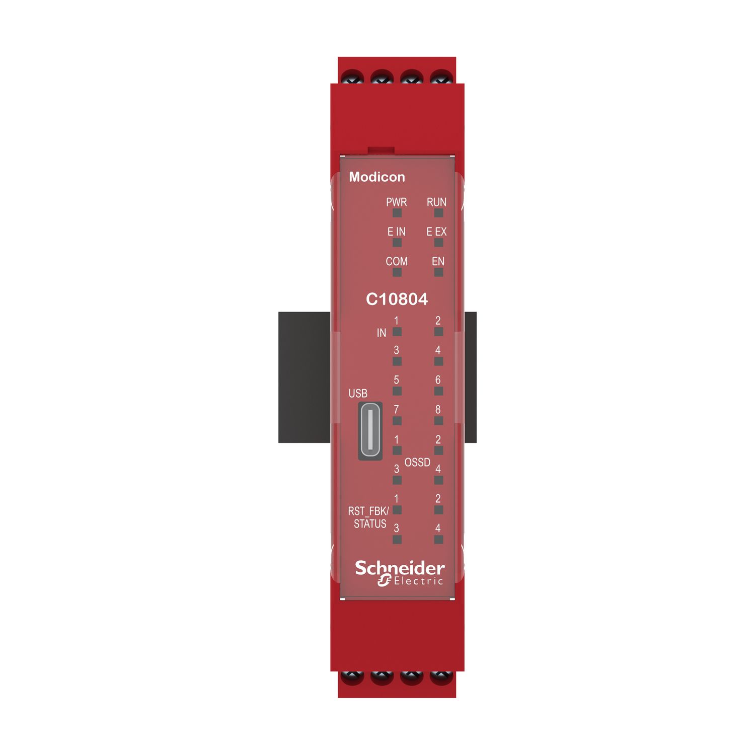 Picture of Safety controller, Modicon MCM, 8 inputs 4 outputs, combined with backplane expansion connector, screw
