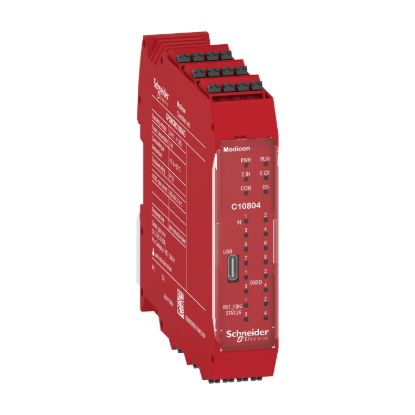 Picture of Safety controller, Modicon MCM, 8 inputs 4 outputs, monitors expansion modules, spring