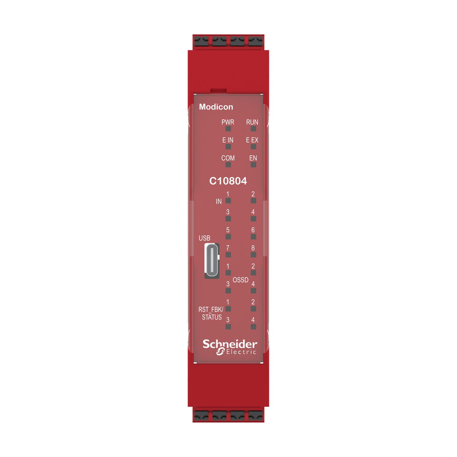 Picture of Safety controller, Modicon MCM, 8 inputs 4 outputs, monitors expansion modules, spring