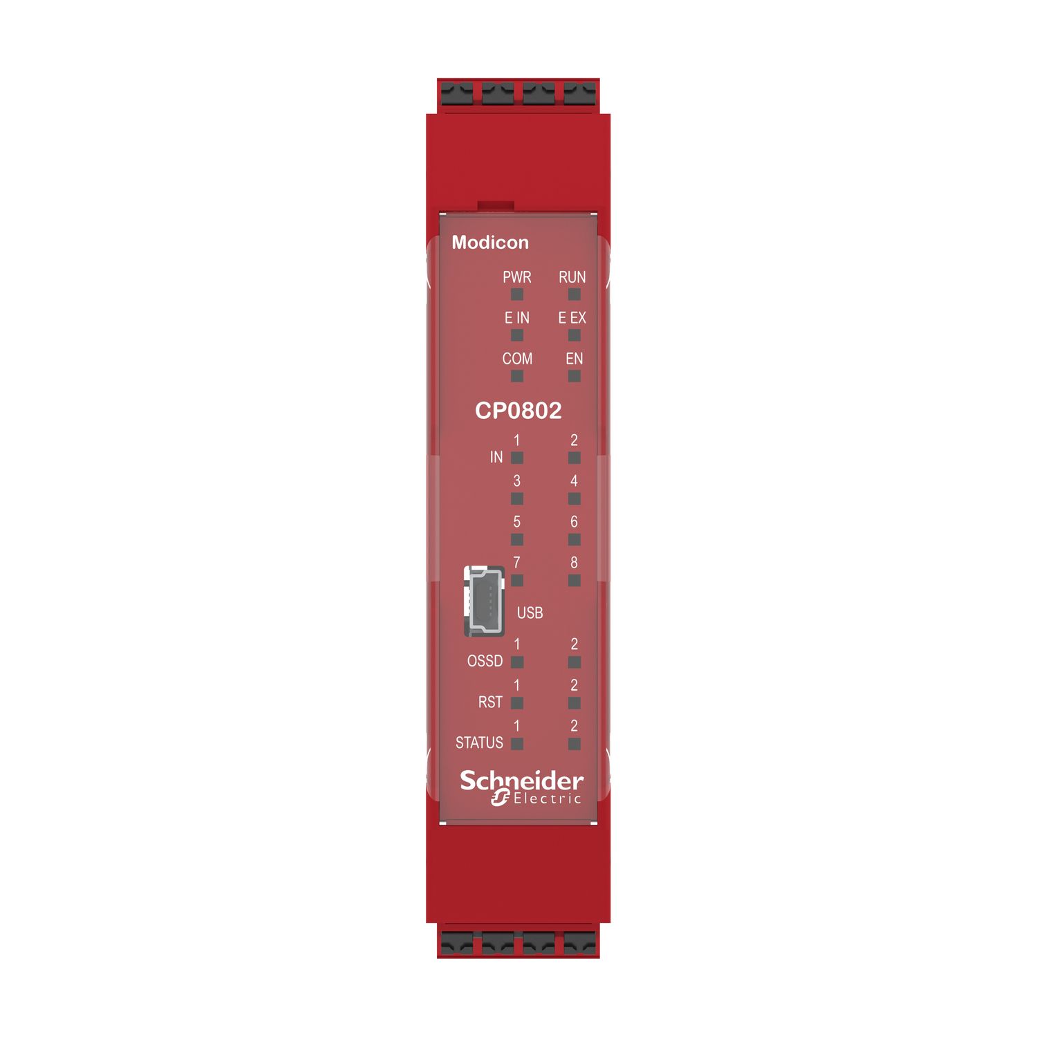 Picture of Safety controller, Modicon MCM, 8 inputs 2 outputs, monitors expansion modules, spring