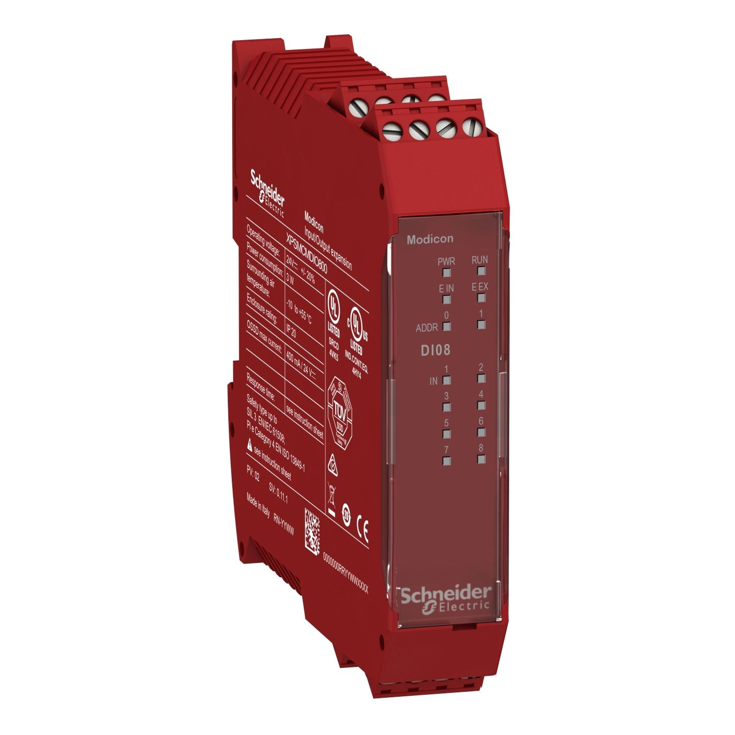 Picture of expansion module, Modicon MCM, 8 inputs, screw