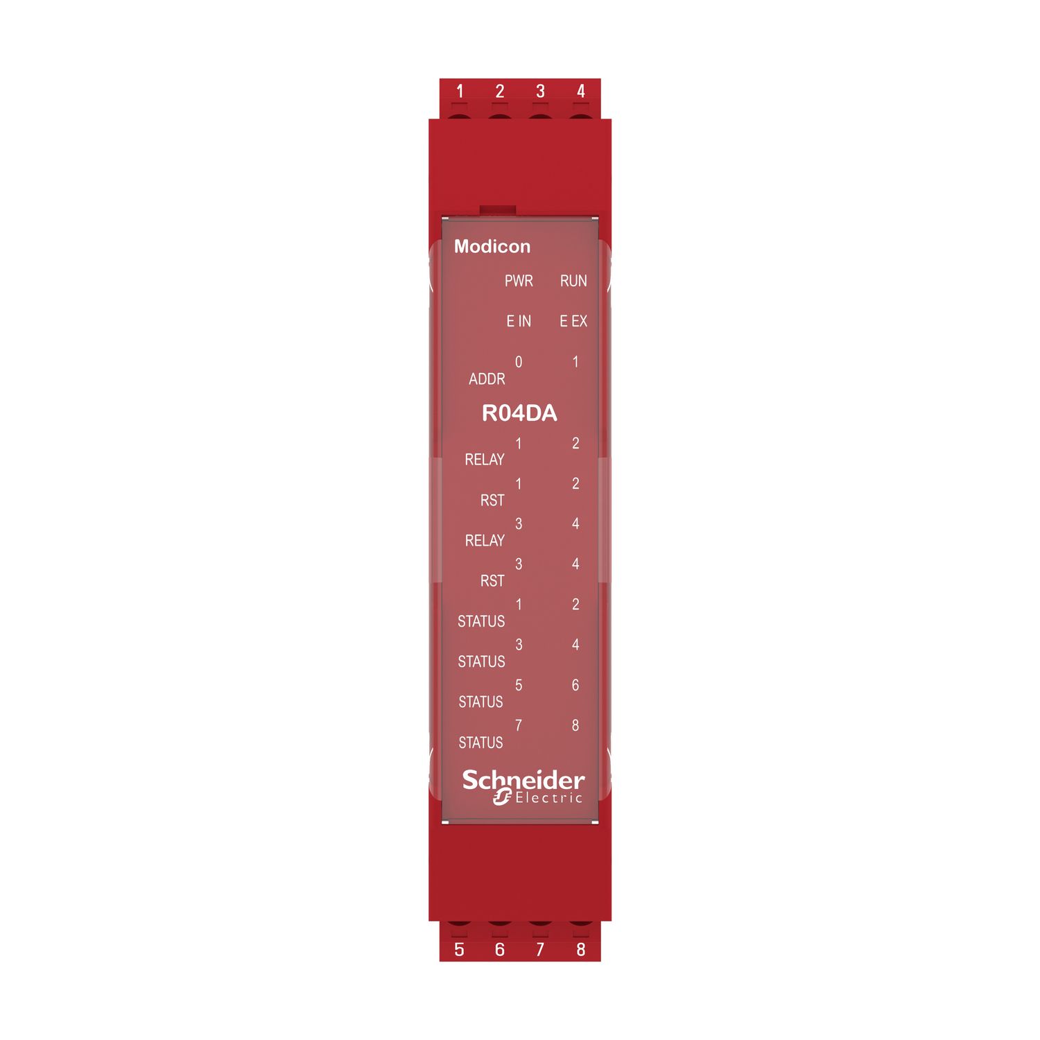 Picture of expansion module, Modicon MCM, 4 safety relay outputs, with diagnostic outout, with backplane connection, screw