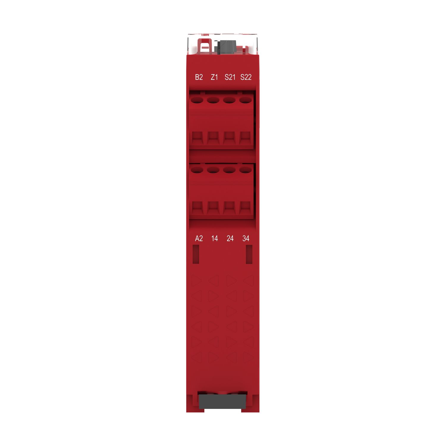 Picture of safety module, Harmony XPSU, Cat 4, potential free 2 NC, NO NC, 2 PNP, 24V AC or DC, screw