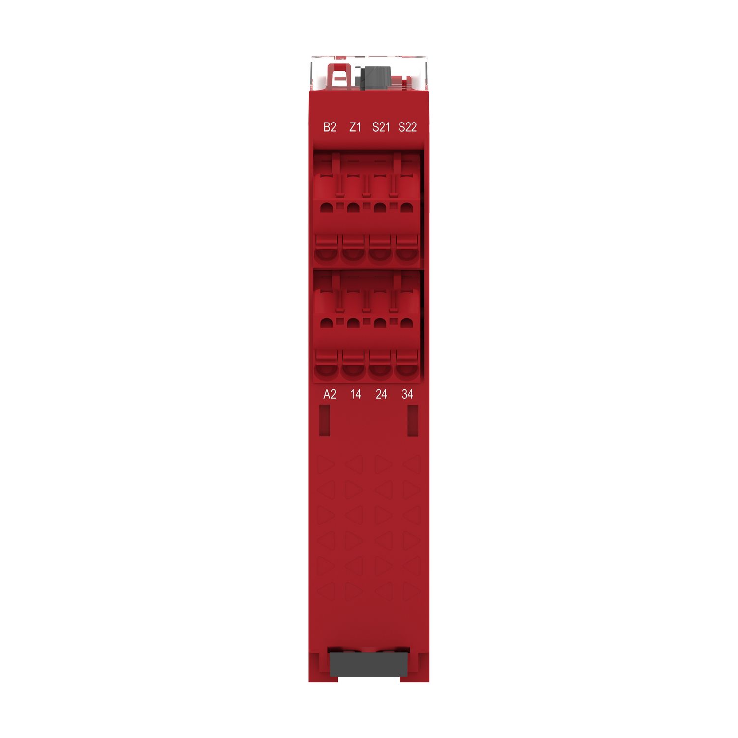 Picture of safety module, Harmony XPSU, Cat 4, potential free 2 NC, NO NC, 2 PNP, 48 to 240V AC or DC, spring