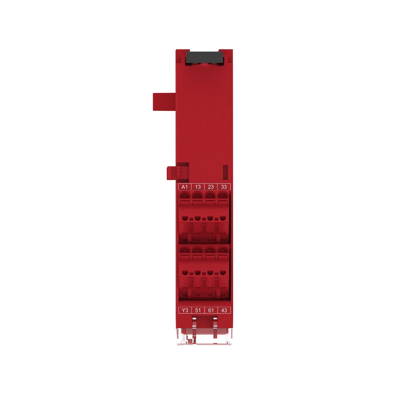 Picture of safety module, Harmony XPSU, Cat 4, expansion use with universal range, 24V AC or DC, spring