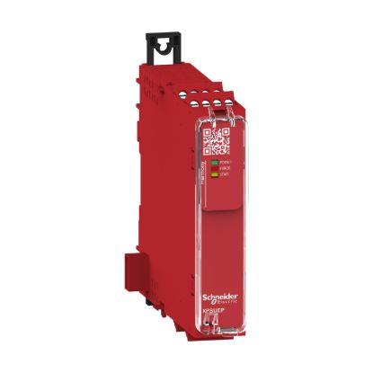 Picture of safety module, Harmony XPSU, Cat 4, expansion use with universal range, 24V AC or DC, screw