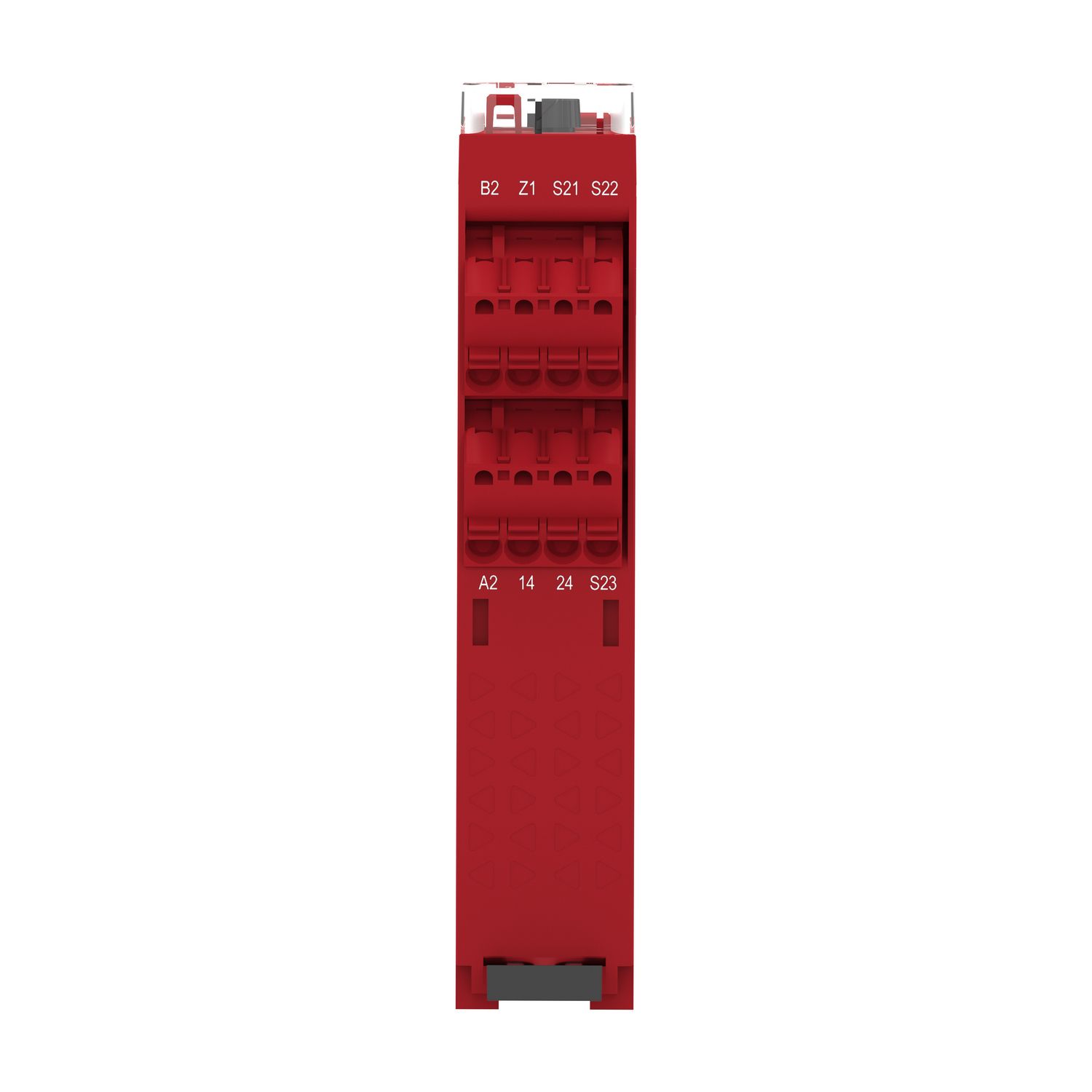 Picture of safety module, Harmony XPSU, Cat 4, features 2 x XPSUAF with enabling movement, 24V AC or DC, spring