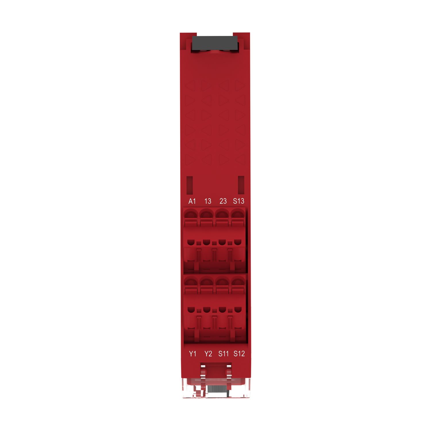 Picture of safety module, Harmony XPSU, Cat 4, features 2 x XPSUAF with enabling movement, 48 to 240V AC or DC, spring
