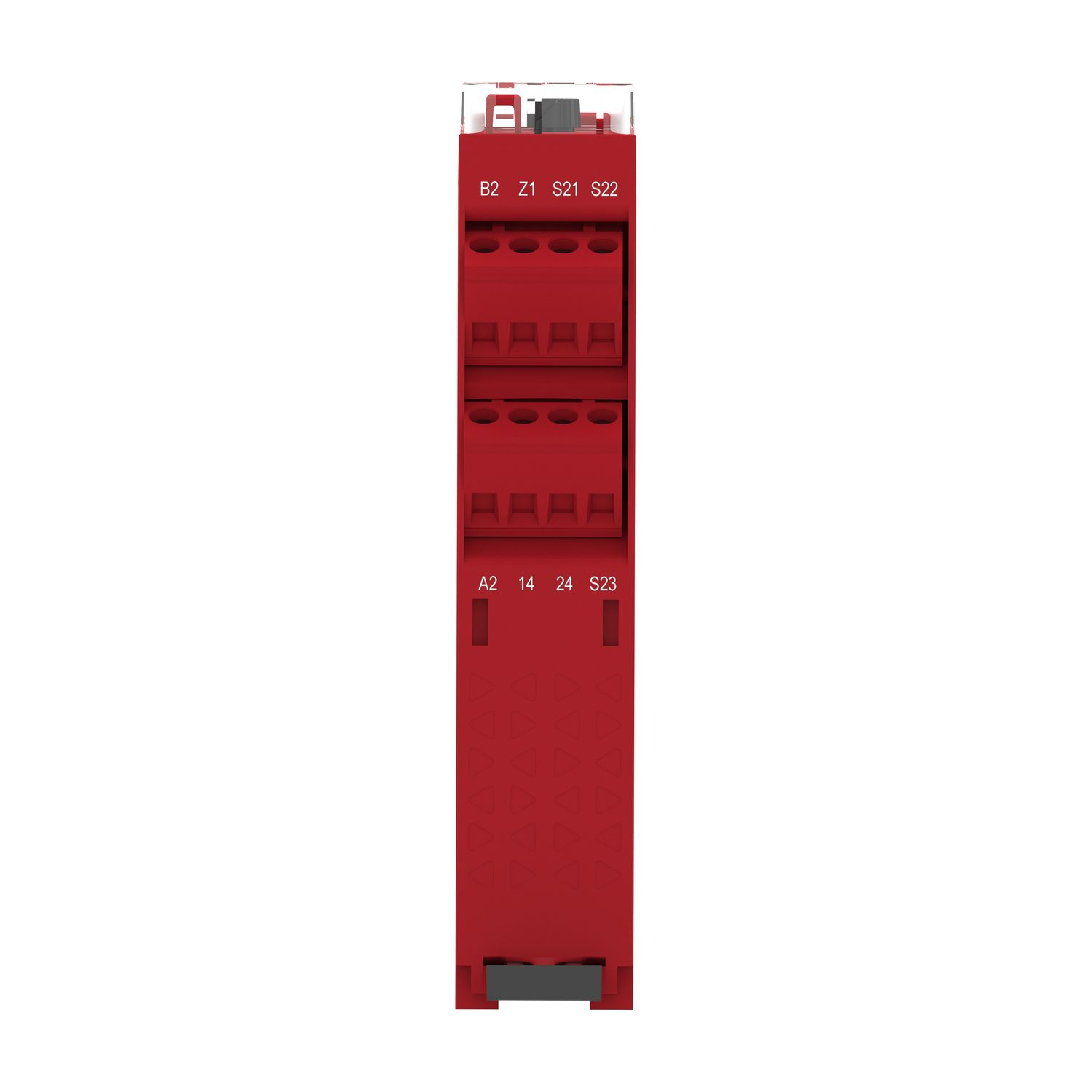 Picture of safety module, Harmony XPSU, Cat 4, features 2 x XPSUAF with enabling movement, 48 to 240V AC or DC, screw