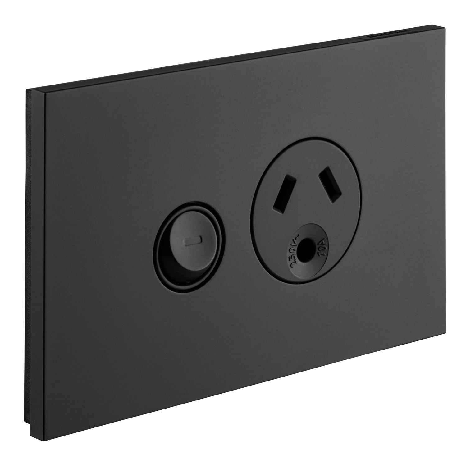 Picture of Single Power Point, Saturn Zen, Round Earth Horizontal Mount, 250V, 10A