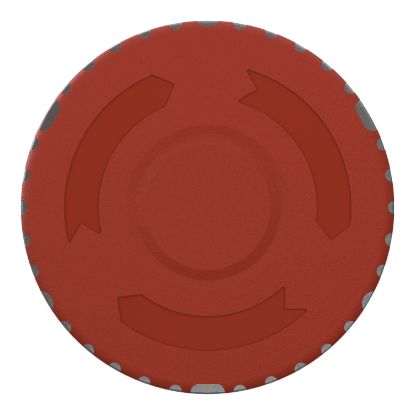 E-Stop Non-illuminated Head, Harmony 9001K, KR18, Metal, 43.5mm Mushroom, 30.5mm hole, trigger action with latch-in contact, – 9001KR18 front view