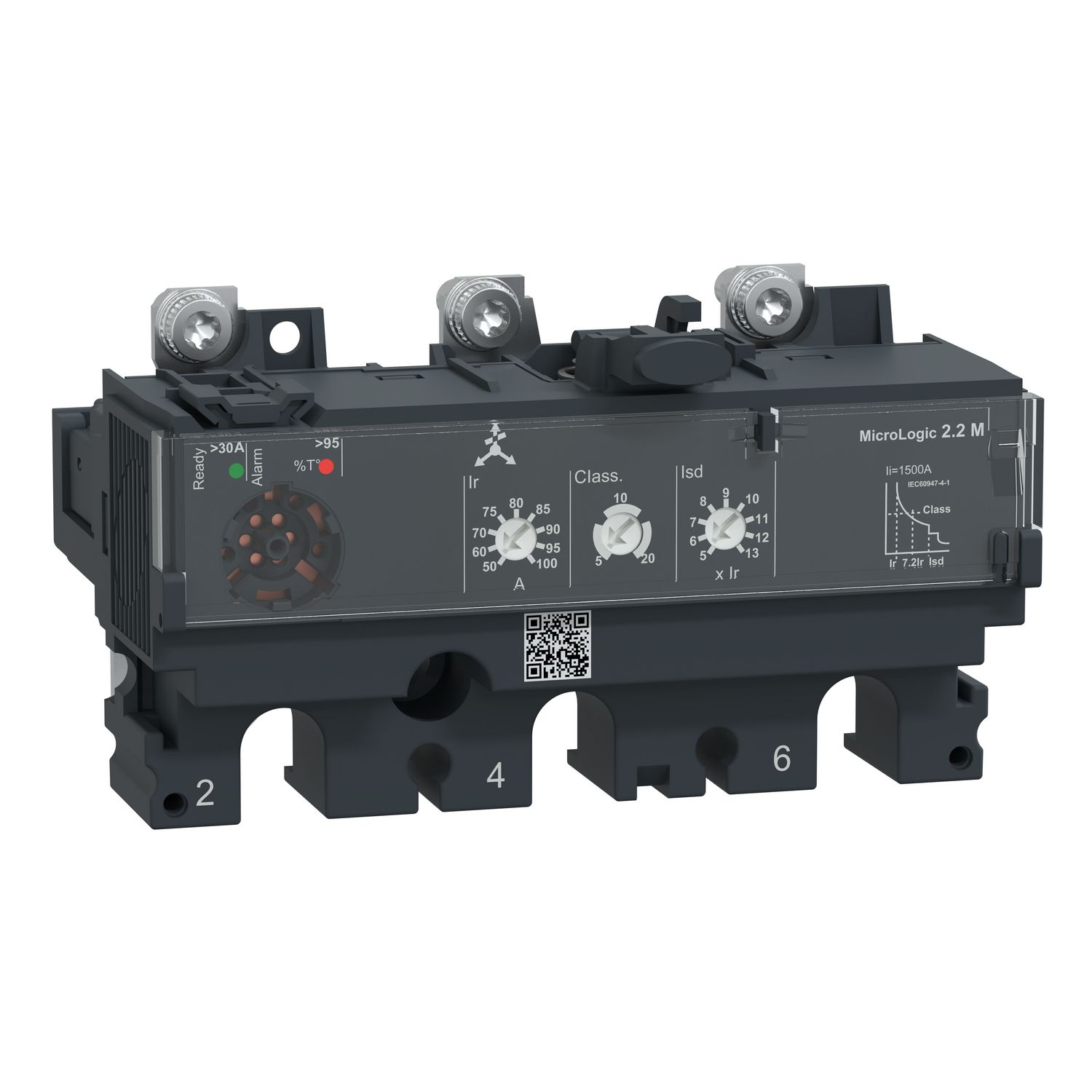 Trip unit MicroLogic 2.2M, ComPacT NSX100/160/250, 3 poles, electronic basic protections, motor protection, 100A rating – C1032M100 product image
