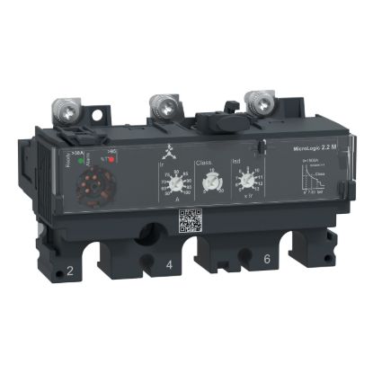 Trip unit MicroLogic 2.2M, ComPacT NSX100/160/250, 3 poles, electronic basic protections, motor protection, 100A rating – C1032M100 product image